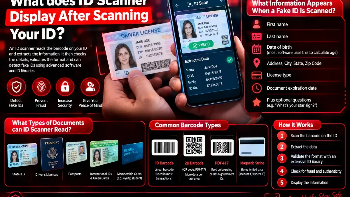 What does ID Scanner Display After Scanning Your ID?