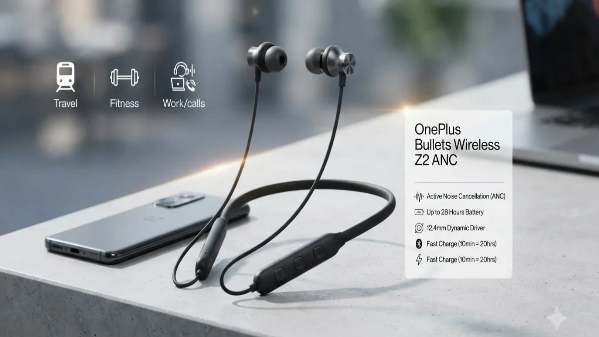 Oneplus Bullets Wireless z2 Anc-Bluetooth Wireless