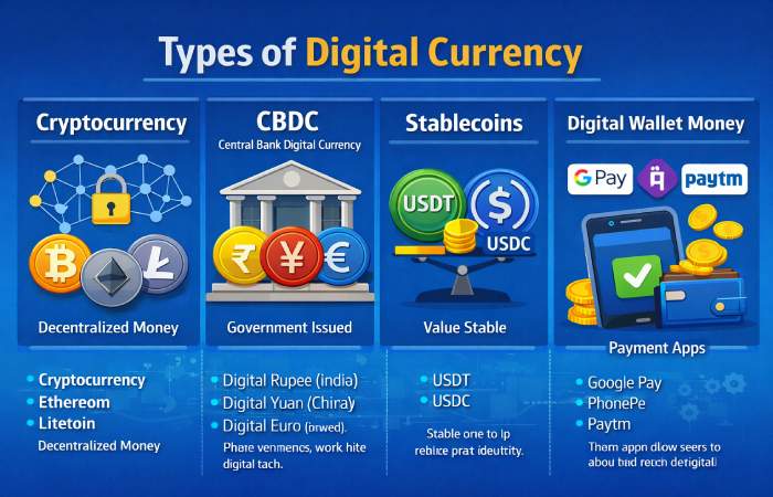 types of digital currency